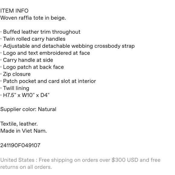 New w tags. Marc Jacob’s Raffia Tote bag. - Picture 7 of 7